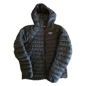 Arc’teryx Cerium LT Hoody Navy with Purple Accents Size Small